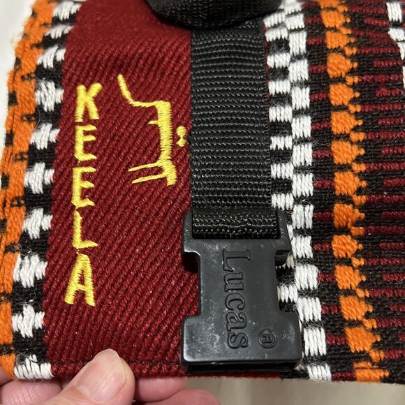 LUCAS Southwest Blanket Small Backpack Woven Red Orange Embroidered KEELA - Picture 7 of 12